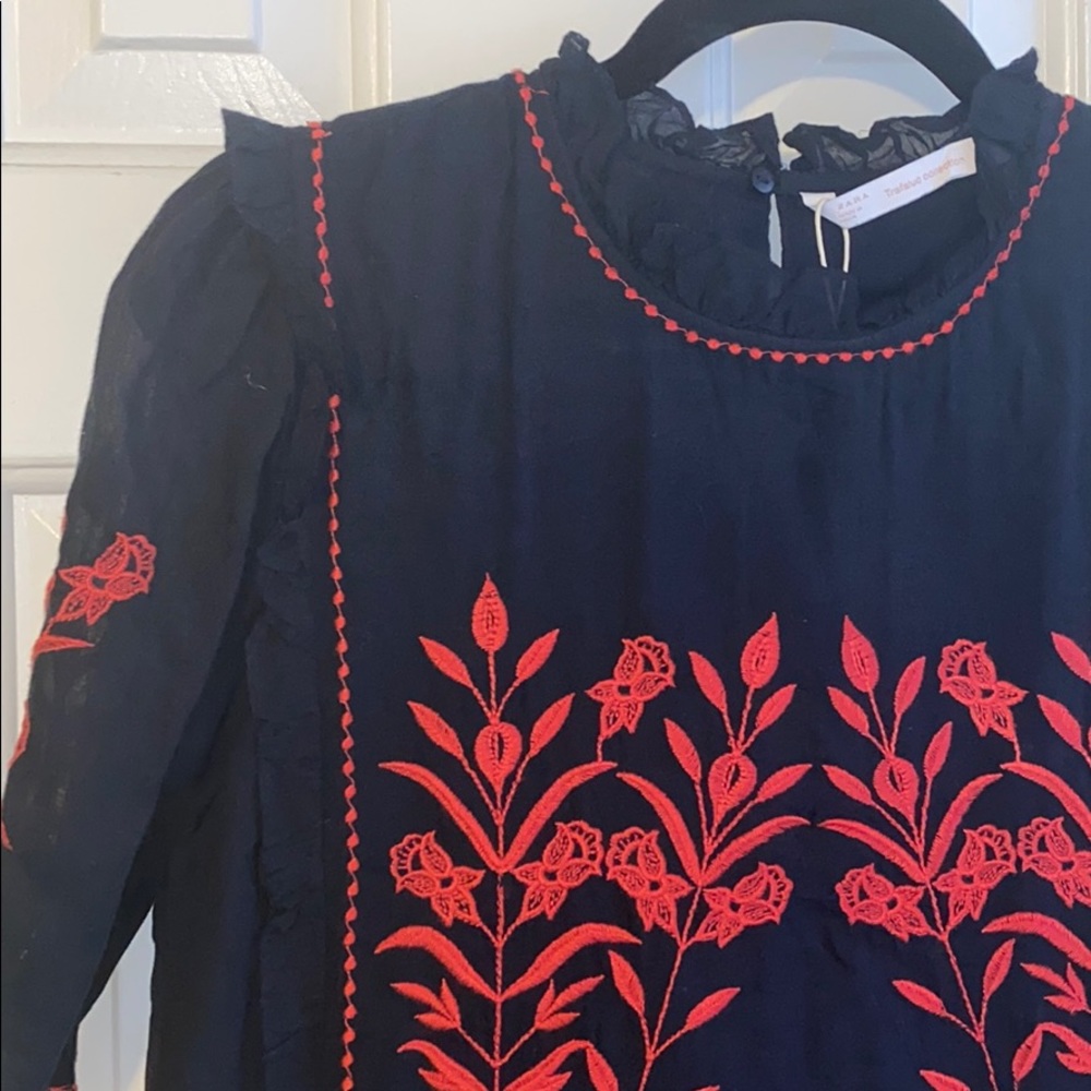 NWT ZARA embroidered dress